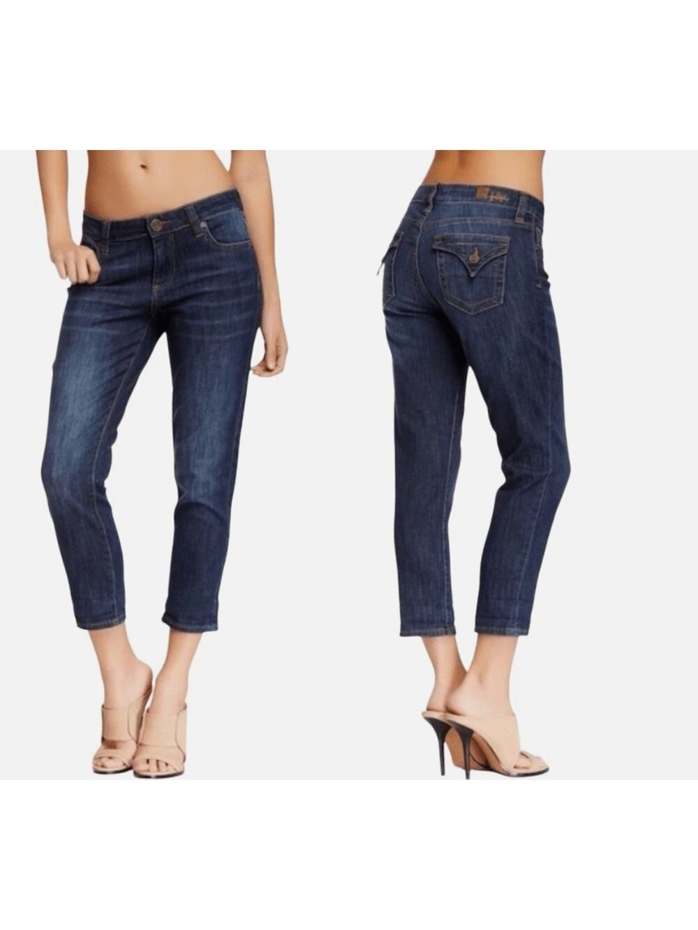 Kut From The kloth Jeans Womens 14 Blue Stretch Bardot Skinny Boyfriend Crop‎